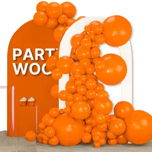 PartyWoo Orange Balloons 155pcs Different Sizes of 18 12 10 5 Inch Matte Fall Balloon Arch Kit Garland for Thanksgiving Halloween Little Cutie Baby Shower Birthday Party Decorations Orange-Y9