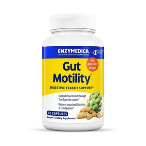 Enzymedica Gut Motility Supplement for Men & Women - Apple Cider Vinegar Capsules with Artichoke & Ginger Extract, Digestive Health Support for Adults, Reduces Occasional Bloating & Gas - 30 Caps