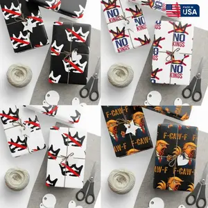 No King In American Wrapping Paper Anti Trump Gift Wrap Bold Statement for Presents Versatile and Unique Design