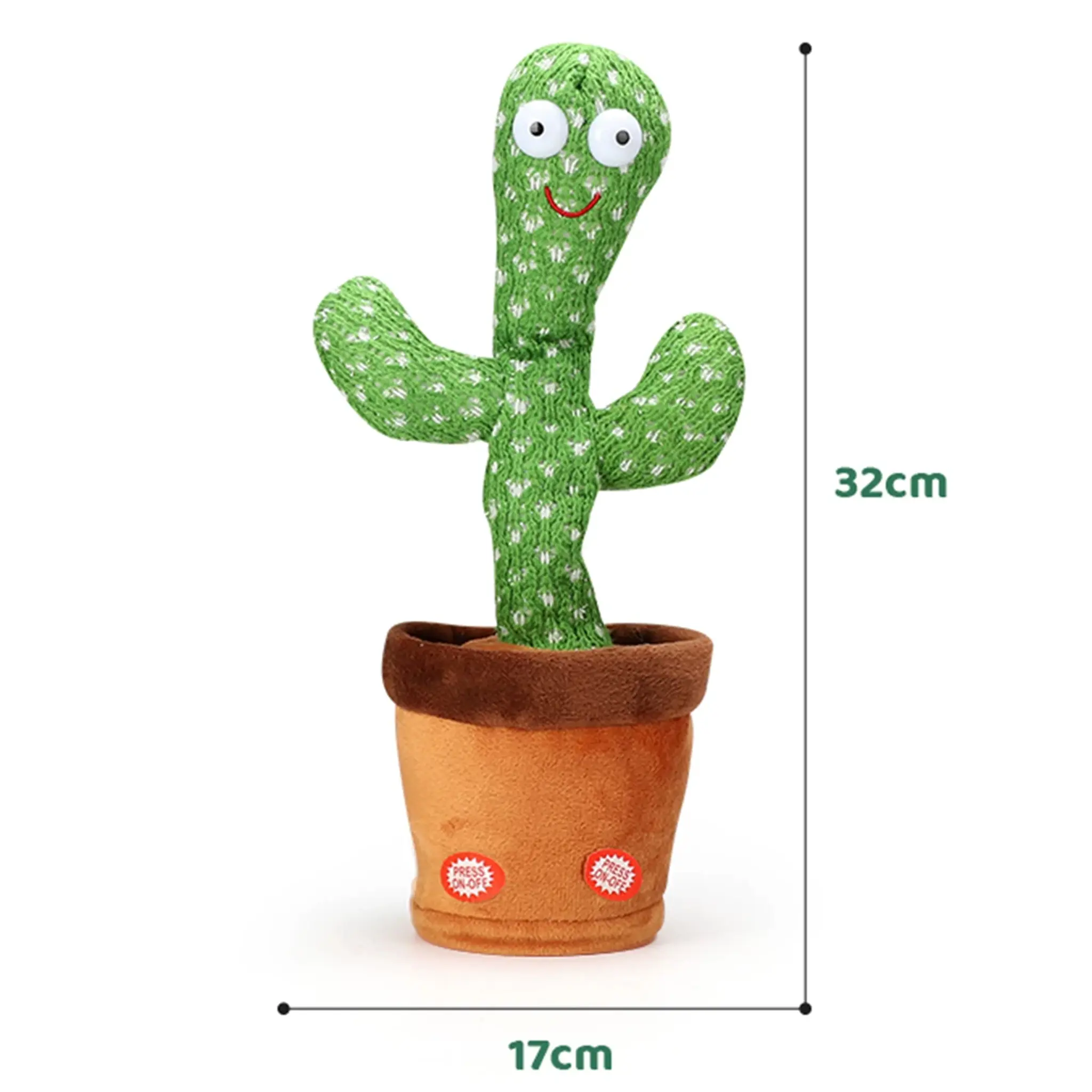Talking Singing Twisting Swinging Cactus Toy - Novelty Gag Toy for Play, Funny Father's Day Gift