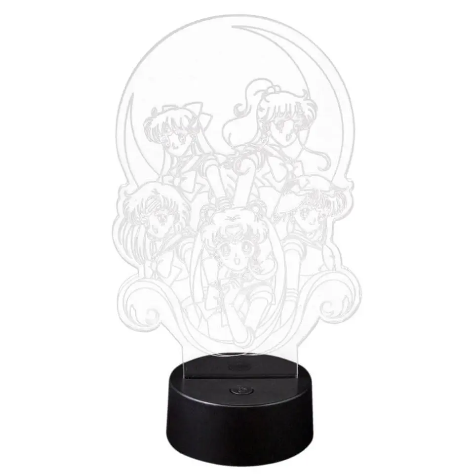 Sailor Moon Cartoon Anime Aesthetic Acrylic LED Lamp, Collectibles for Indoor Lighting & Light Decoration, Calming