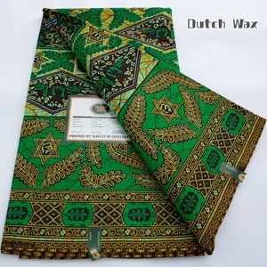 Visco Ankara Wax Dutch Cotton Fabric 6 Yards - Printed in Holland with Unique Patterns and Colors