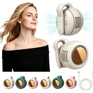 Mini Bladeless Fan. Portable, rechargeable, and silent. Features 3 adjustable speeds, a rotating body, and versatile use as a handheld, waist-mounted, or phone cooling fan. Ideal for outdoor travel,Perfect Gift