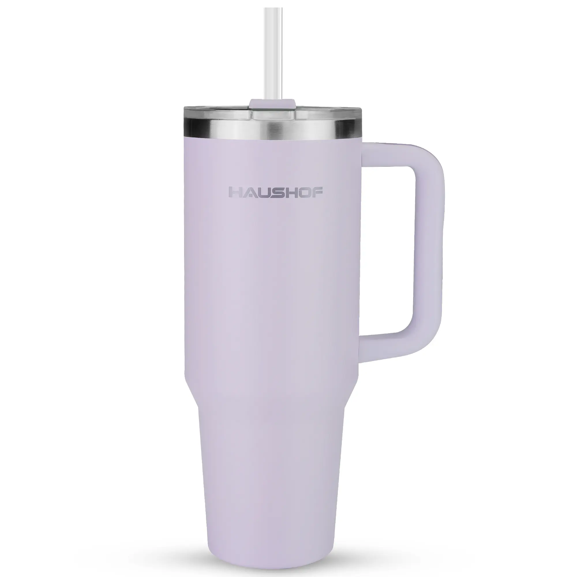 #backtoschool HAUSHOF 40 oz Tumbler with Handle and Straw, Insulated Stainless Steel Coffee Tumbler with Tritan Lid, Double Walled Travel Mug Water Bottle Cup, Large Tumbler for Hot and Cold Drinks