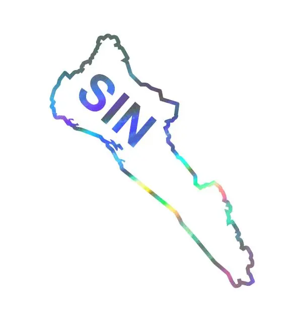 Mexican State Map Outline Sinaloa Vinyl Decal Sticker UV & Waterproof Bumper Window Laptop Automotive Water Bottle Gift accessories – HOLO 6"