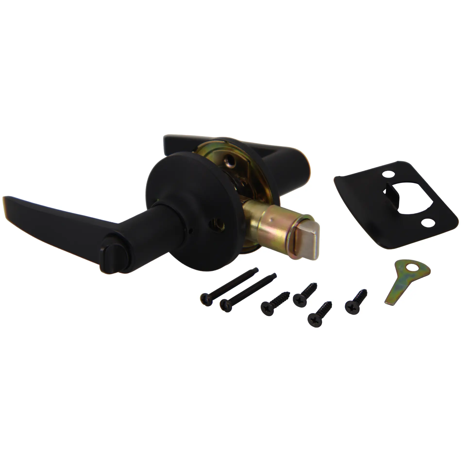 Mobile Home Parts Direct Interior Privacy Door Lever, Matte Black | Bedroom & Bathroom Locking Handle