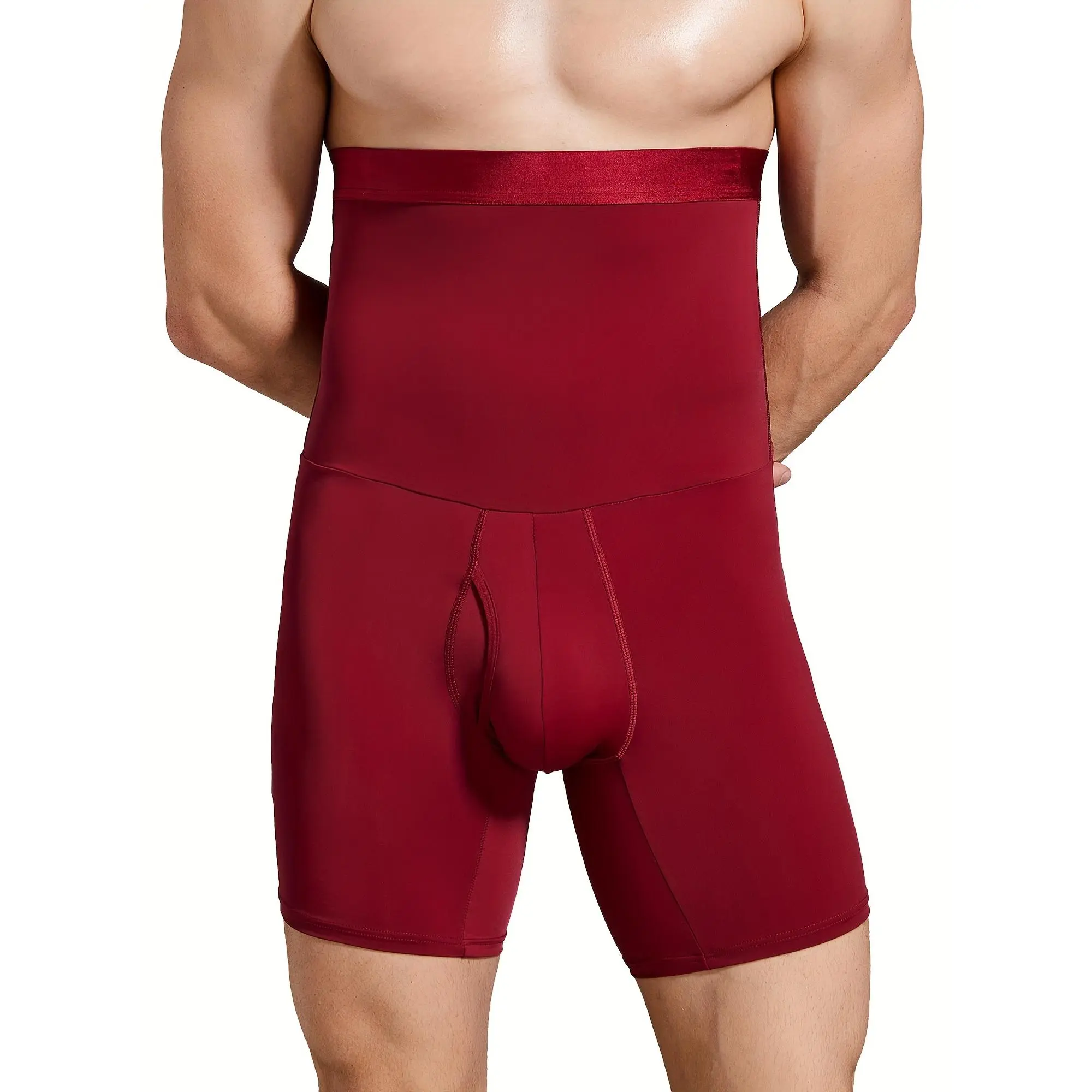 Men's Compression Boxer Briefs - High-Waisted Slimming Underwear, Sport Style Comfortable Shapewear For Men - Breathable Fabric - For Active Men - Ideal Gift for Fitness Enthusiasts