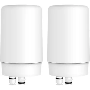 Faucet Water Filter, Replacement for Brita(R) Filter, Brita(R) Faucet 36311  Tap  System, 100 Gallons or 4 Months, White (2 Packs)