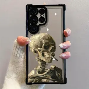 Francisco Goya Van Gogh Skeleton Art Aesthetic Mobile Phone Case for Galaxy S25 S24 S23 S22 S21 FE Ultra Plus 4G 5G, Anti-Fall Transparent Soft Back Cover