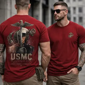 USMC Semper Fi Shirt, United States Marine Corps Veteran Tee, Patriotic Military Graphic T-Shirt, Honor Courage Commitment Shirt, Marine Veteran Gift for Men, Menswear Graphic Tee