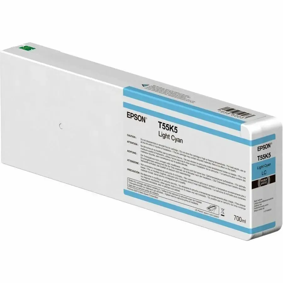 Epson UltraChrome T55K500 Light Cyan Inkjet Cartridge – Original Epson Printer Ink for High-Resolution Printing