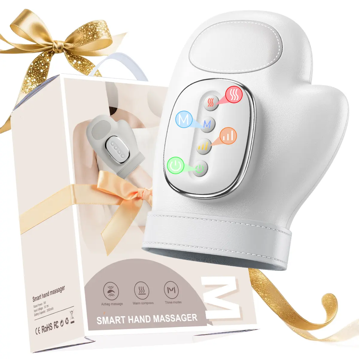 Hand Massager with Heat & Compression, Cordless, Hand Pain Relief for Carpal Tunnel, Wrist, Palm & Fingers, Ideal Gifts For Women/Men