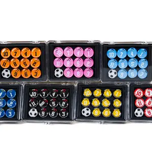 SCOPRO Mini Numbered Magnets - Number 1-11 with Soccer Ball, 7 Color Options, Portable Coaching Tools for Tactical Planning