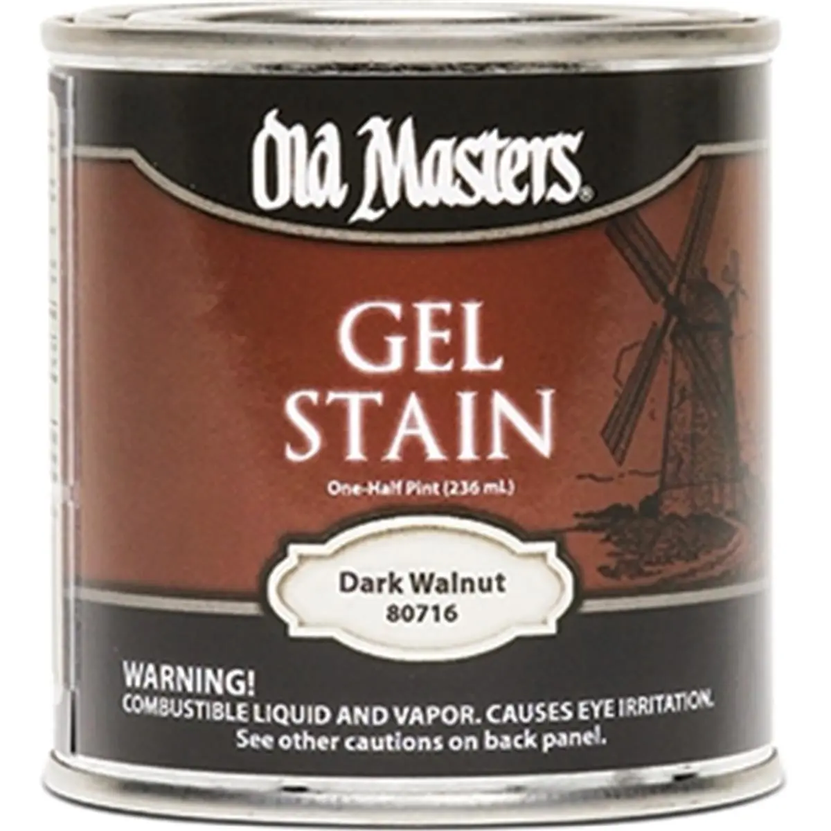 Old Masters 80716 0.5 Pint. Dark Walnut Gel Stain