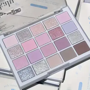 The new 20-color beach eyeshadow, highly pigmented palette, is available in sky blue, pink and purple, with a matte pearlescent finish that brightens the look. It exudes a versatile and high-end vibe, Versatile Makeup, Beach Makeup, Pearlescent Shimmer
