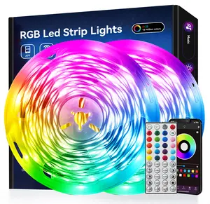 Led Strip Lights Smart App Control Music Sync Color Changing RGB Led Light Strip with Remote,for Bedroom Room Home Decor