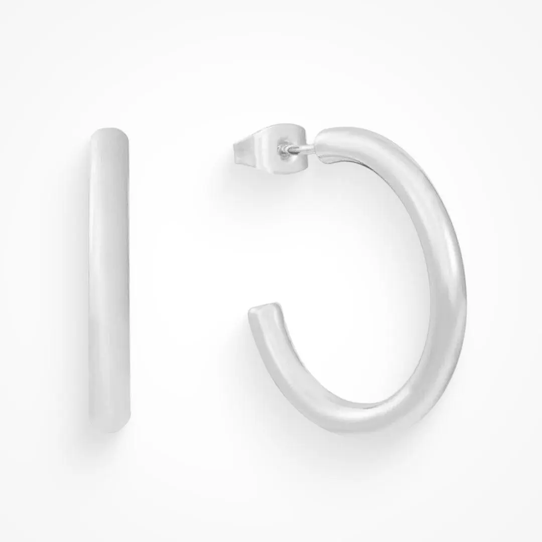 EVRY JEWELS Gold or Silver Plated Women's Hypoallergenic Beverly Hills 2.0 Hoops