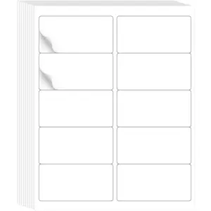 2" x 4" Label Stickers Printable White 10 per Sheets Total 300 Labels for Laser/Inkjet Printing Matte