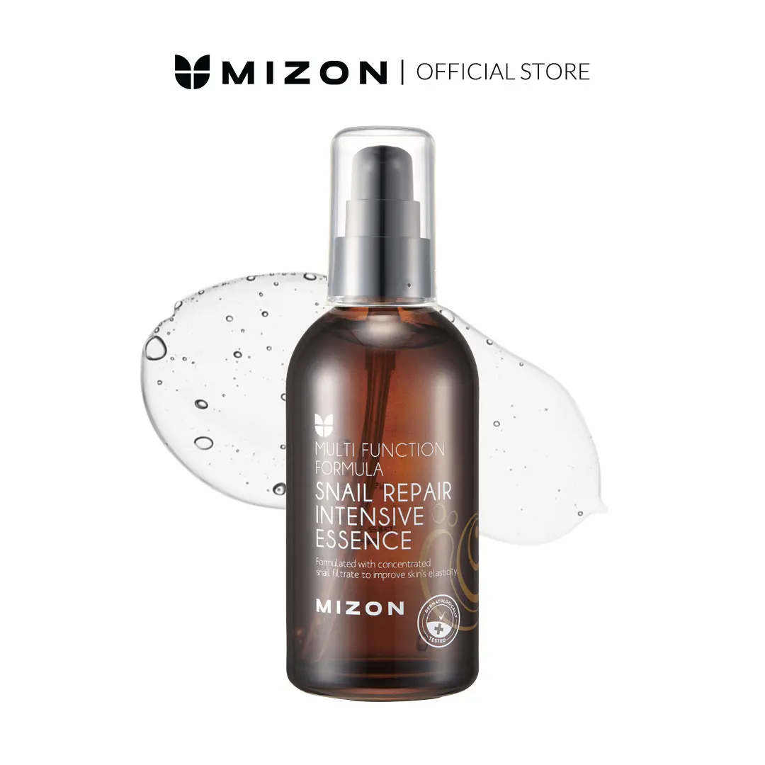 MIZON Snail Repair Intensive Essence – Snail Mucin, Adenosine & Hyaluronic Acid for Wrinkle Care, Hydration & Smooth Radiant Skin (3.38 fl oz)