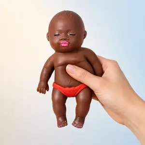 Palm-SChubby Cute Baby Squishy Figure, Squeeze Stress Relief Fidget Toy for Anxiety, ASMR Sensory Play Calming Companion, Portable Desk Decor for Office Home