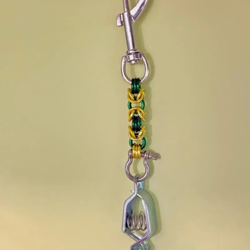 Byzantine Weave Glove Clip - Swivel Eye Bolt Snap Alligator Clip