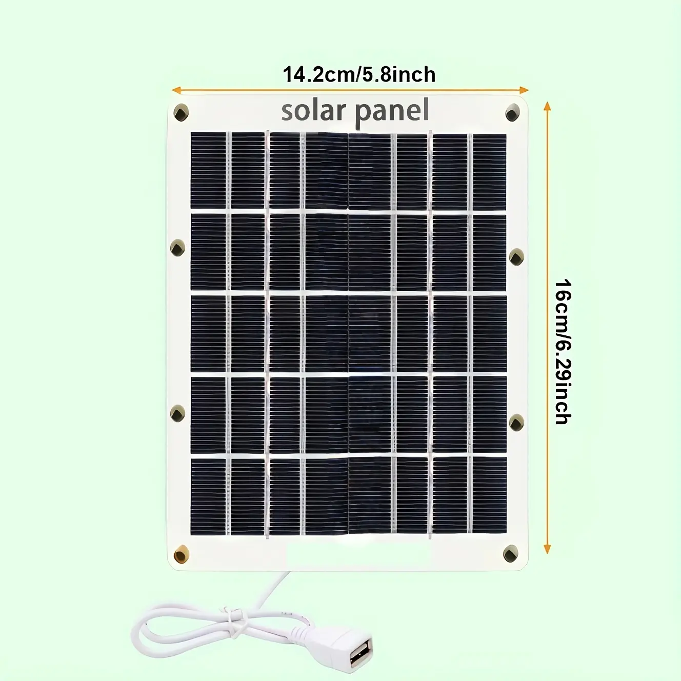 1 Piece Solar Panel with USB Port – Lightweight Portable Outdoor Power Bank for Camping & Hiking Compatible with Smartphones, Tablets, Flashlights and Fans Battery-free Design with Integrated Cables, Solar Charging Station, Must-Have Camping Gear