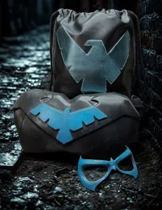 Nightwing Loot Bundle | Cosplay Chest plate, mask, and drawstring bag bundle