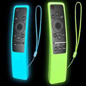 SQ-RDC003 (2 Pack) Cover for Samsung Remote Silicone Protective Case Compatible with Samsung TV Remote Control Cover BN59 Series Glow in The Dark Remote Skin Sleeve