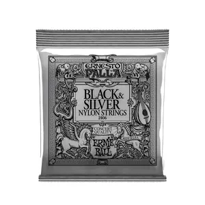 Ernie Ball Ernesto Palla Black & Silver Nylon Classical Guitar Strings