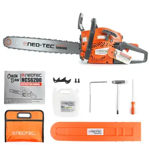 [DealsForYouDays] NEOTEC 62cc Gas-Powered Chainsaw with 20‘’ Bar & Chain, Lightweight Portable Design for Easy Cutting Wood in Outdoor Garden