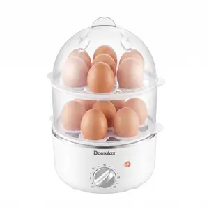 【summervibes】Rapid Egg Cooker,14 Capacity Double Layer Electric Egg Maker with Smart Timer,Hard Boiled Egg Steamer for Poached,Soft,Portable Kitchen Gadget for Home & Outdoor,BPA-Free outdoorfun