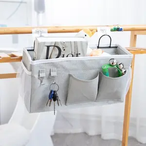 Modern Gray Hanging Storage Baskets - Versatile Wall Organizer for Closet Kitchen Bedroom Office RV Camper Locker Space-Saving Modern Style Storage Solution Ideal for Homeowners Organizers