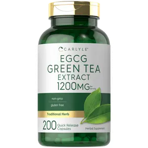 Carlyle EGCG Green Tea Extract Supplement | 1200mg | 200 Capsules | Non-GMO and Gluten Free