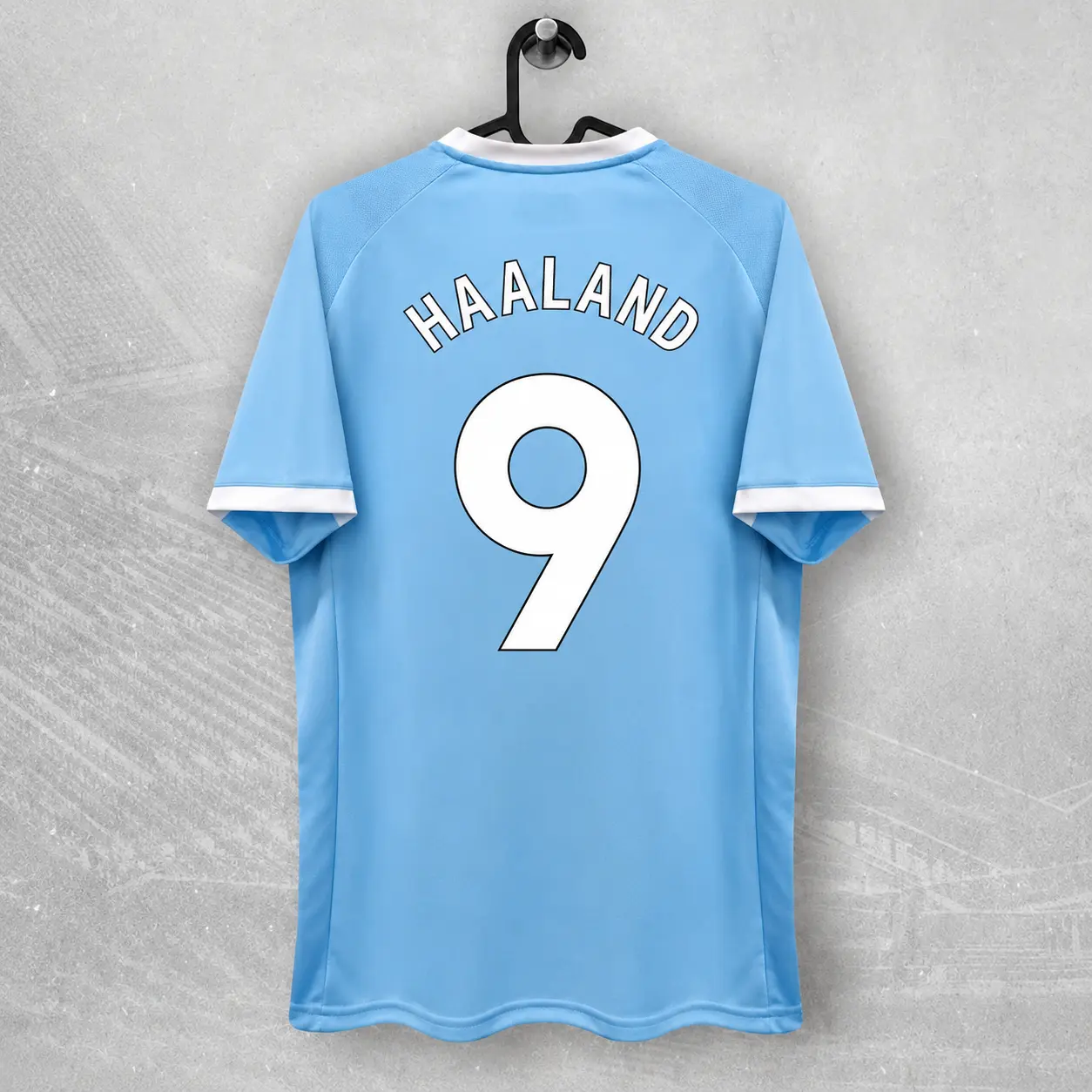 Unisex Premium Sky Blue Soccer Jersey Number 9 Haaland Athletic Sports Premier League Man City