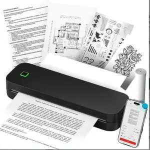 Portable A4 Printer, Thermal Transfer Printer, Tattoo Paper Printer, Wireless, Thermal Label Maker, Suitable for 8.5"x11", Travel and Office Use
