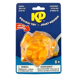 Kraft Dinner® Mac N' Cheese Squishi Fidget Toy 1pc Soft Stretchy TPR Material Stress Relief Nostalgic Design Collectible Toy 12cm x 10cm x 6cm