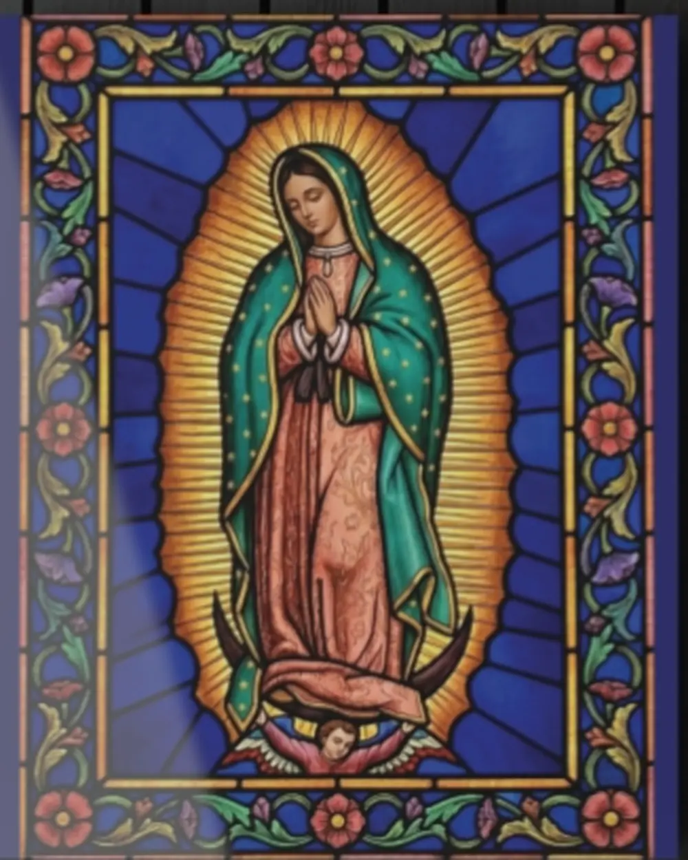 Virgin of Guadalupe Acrylic Wall Art | Virgen de Guadalupe | UV-Printed Stained Glass Art Print with French Cleat Hanging | Catholic Home Altar Decor