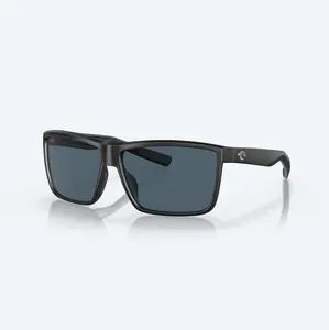 Costa Del Mar Rinconcito Polarized Sunglasses – Matte Black Frame with Gray 580P Polarized Lens – Full Set Included