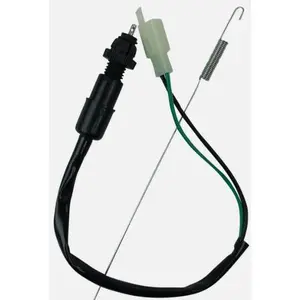 Foot Brake Switch Rear Tail Light Cable Wire Male Plug with Spring for 50cc 90cc 110cc 125cc 150cc 200cc 250cc ATV Quad Four Wheeler Go Kart Motorcycle Kazuma Sunl Roketa RedCat, Black