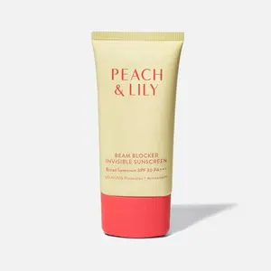 Peach & Lily Beam Blocker Invisible Korean Sunscreen SPF 30 PA+++, Broad Spectrum Daily Face Sunscreen with Niacinamide, No White Cast, Lightweight Dewy Finish for All Skin Types, 1.7 fl oz