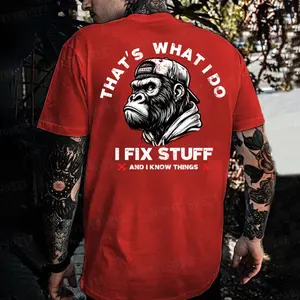 That's What I Do I Fix Stuff And I Know Things Funny Monkey T-shirt