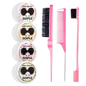 Edge Control Set-7Pack Non-Tacky Non-Greasy Flake-Free Residue-Free Long-Lasting All Hair Types Compact Portable Brow Comb Cosmetic Daily