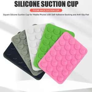 Double Side Silicone Suction Pad For Mobile Phone Fixture Suction Cup Backed Adhesive Silicone Rubber Sucker Pad For Fixing