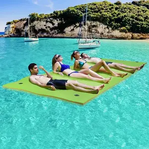 Floating Water Mat - 7/8/9/13 FT Lily Pad Floating Mat, 3-Layer Tear-Resistant XPE Foam Floating Pad for Multiple Users, Water Floating Mat for Pool, Lake, Ocean, Boat, Beach, River  A