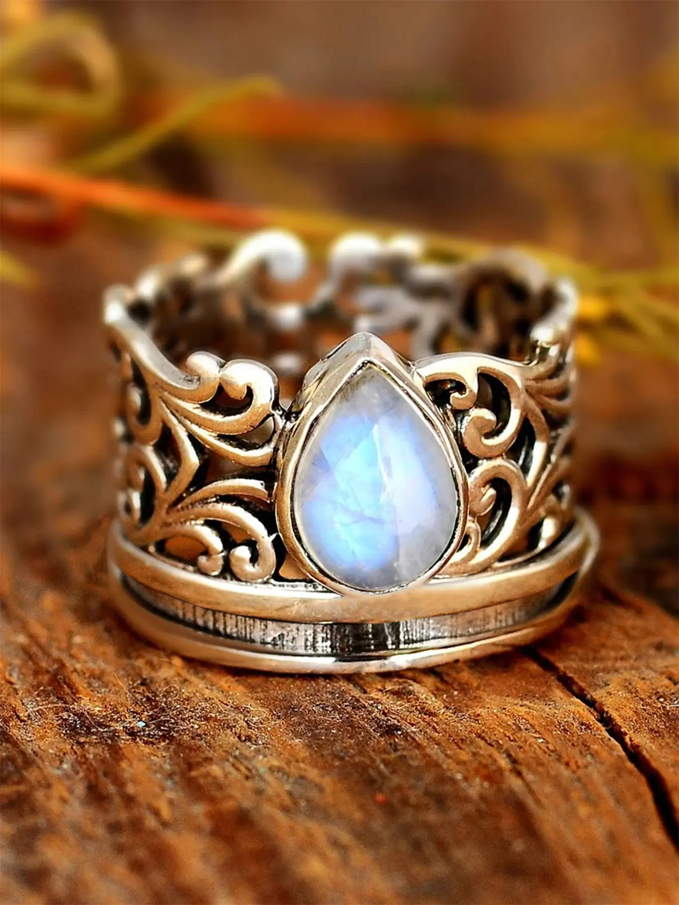 1 PC Pretty Ring For Women For Wedding Engagement Party Jewelry Valentine's Day Gift Teardrop Bridal Rings Beautiful Rings