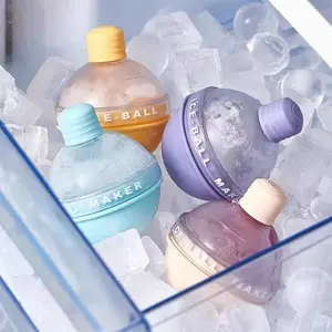 Reusable Silicone Ice Ball Mold, 2.5 Inch Large Sphere Ice Maker, Easy Release Leak-Proof Tray for Whiskey, Cocktails & Summer Drinks  #Summervibes #petlovers