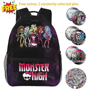 Monster high Backpack Large capacity and light weight Monster high dolls Shoulder Bag utility Monster high doll Laptop Bagpack for Men Women Bagpacks for Work Camping Travel for family and friends commemorative gift