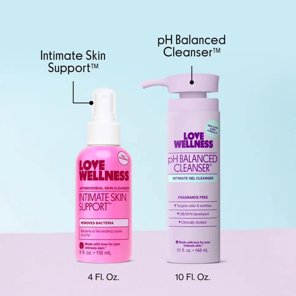 Love Wellness Intimate Skin Support x pH Balanced Cleanser Bundle