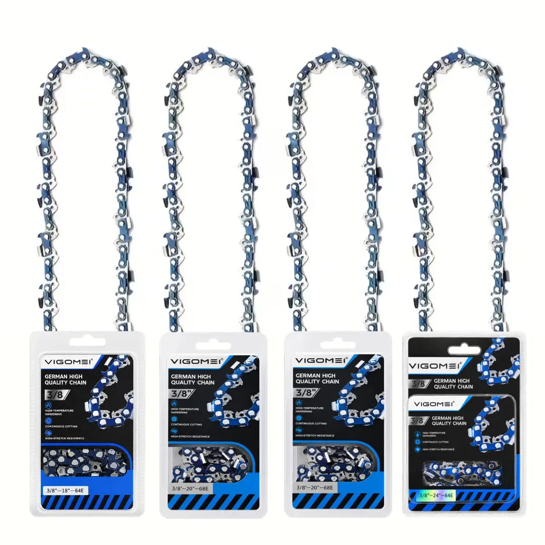 VIGOMEI 2PCS Replacement Chainsaw Chains, 3/8" Pitch, 0.058" Gauge, 16"/18"/20"/22"/24" Lengths, 59/64/68/76/84 Drive Links, High-Hardness German Steel, Precise Fit Chain Saw Accessories, Durable Outdoor Power Equipment Oil Saw Parts, Stable And Safe Oper