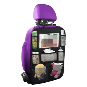 Backseat Car Organizer Mats Back Seat Organizers and Storage Bag with Touch Screen Tablet Holder for Kids Toddlers Car Seats, Travel Accessories, Road Trip Essentials Kids